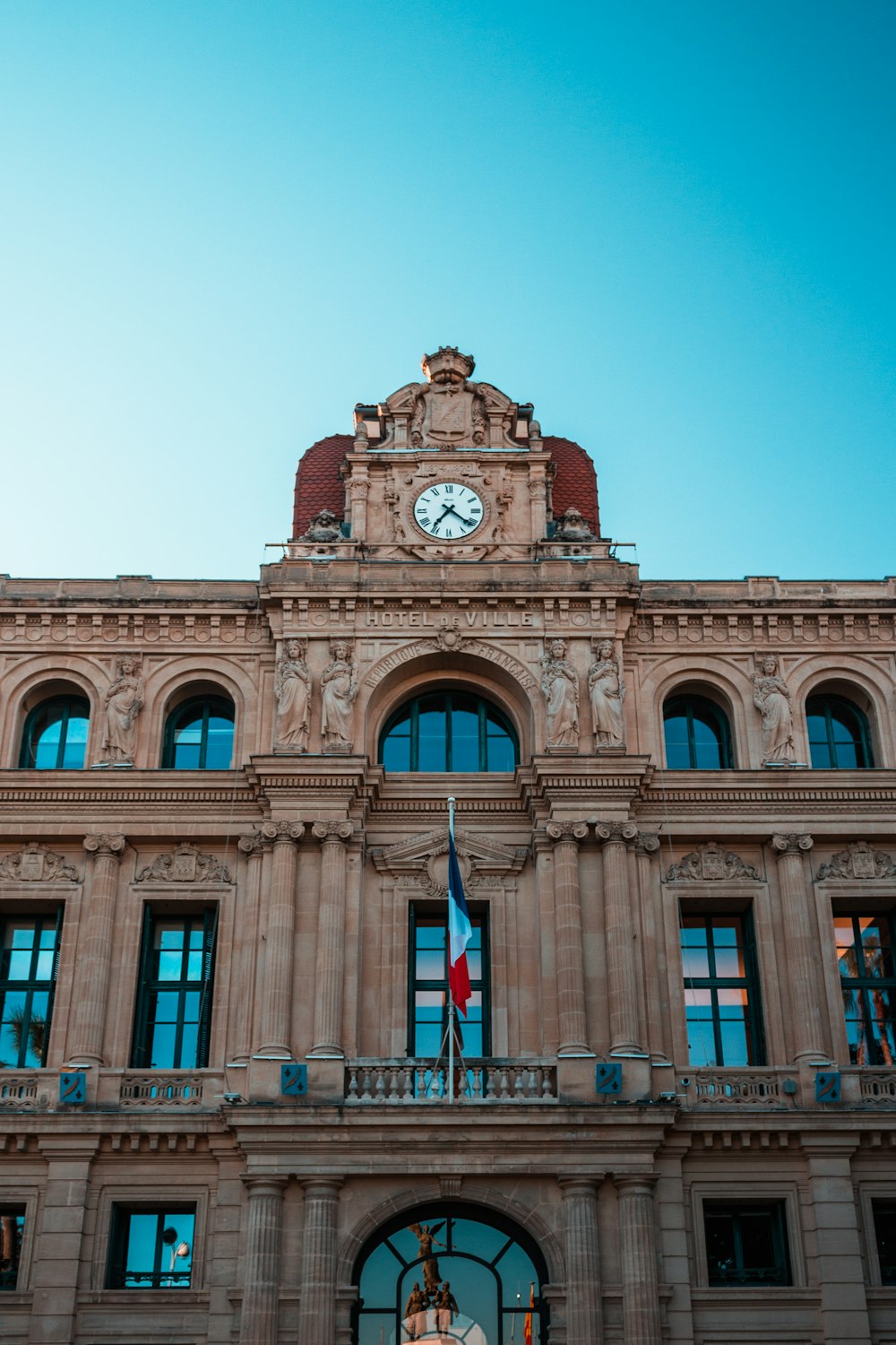 a clock on a building