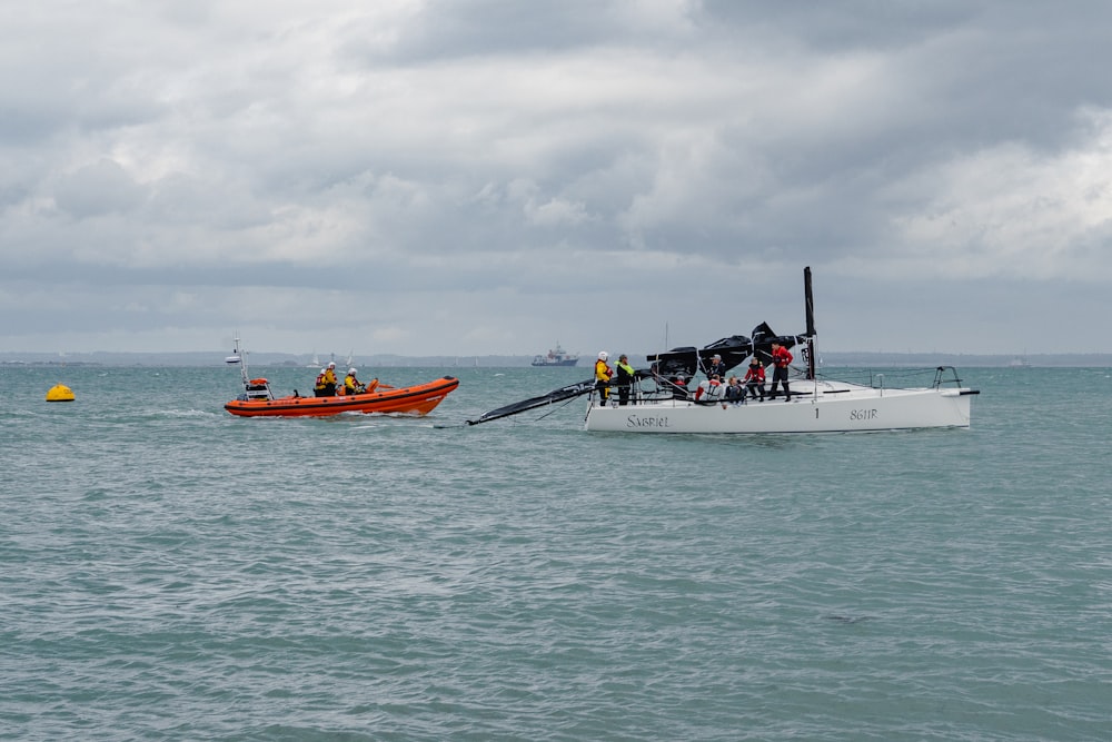 a boat with people on it