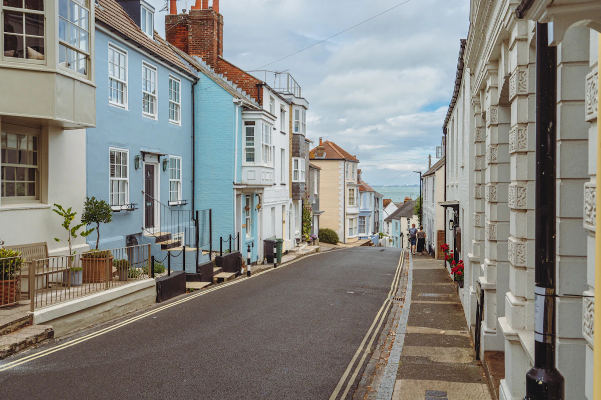 A street with buildings on both sides
