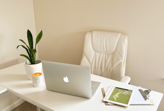 a laptop on a table