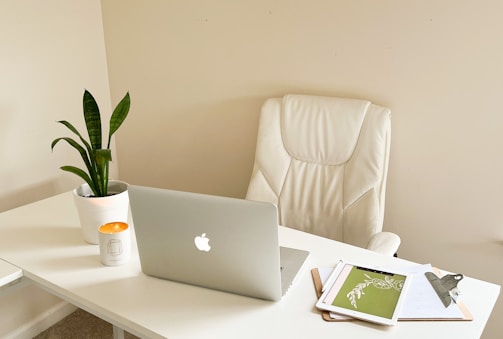 a laptop on a table
