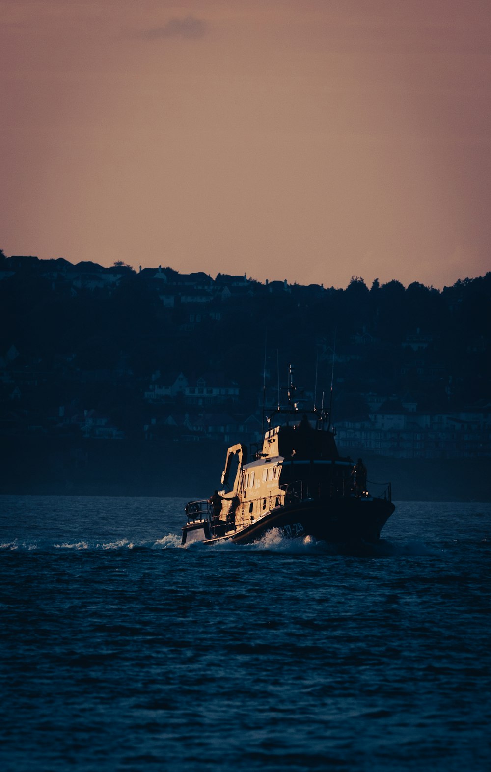 a boat sailing in the water