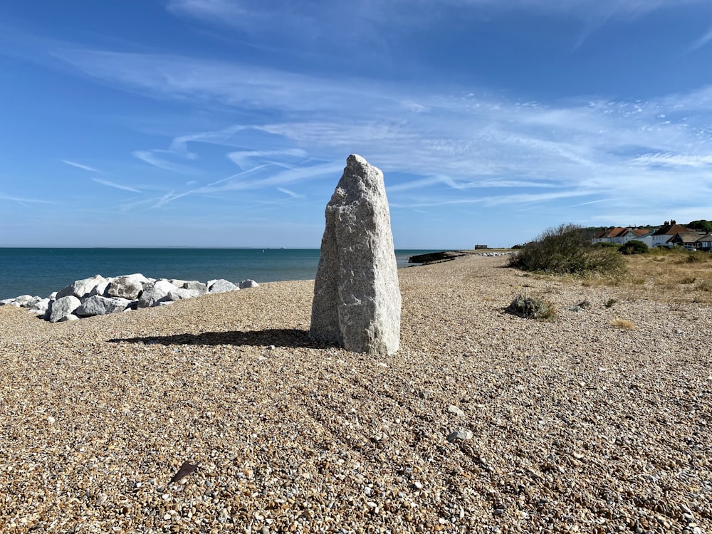 a rock on a beach