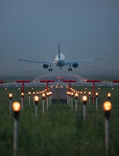 an airplane taking off