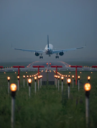 an airplane taking off