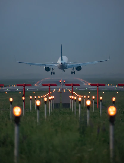 an airplane taking off
