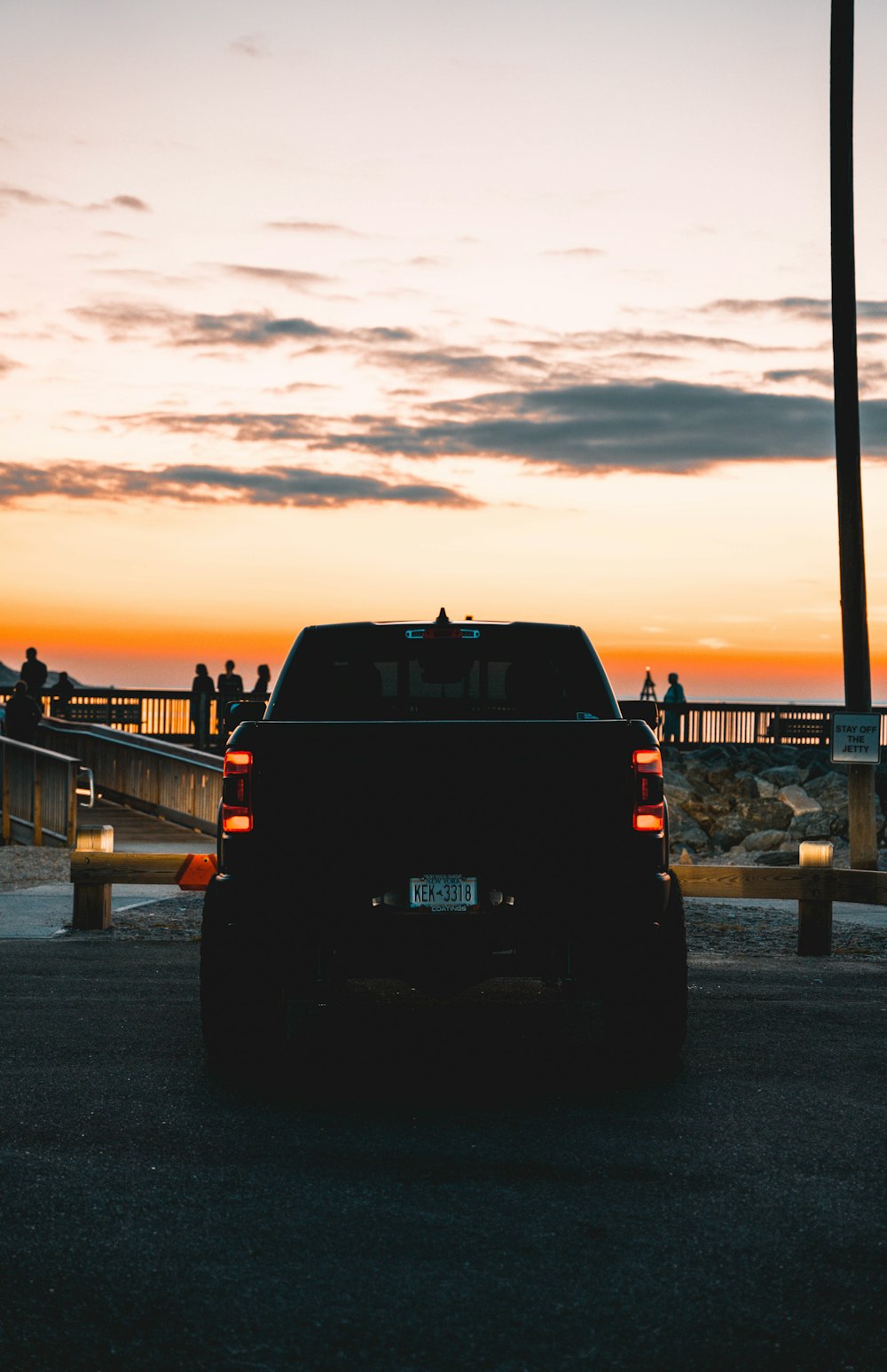 a car parked on a road