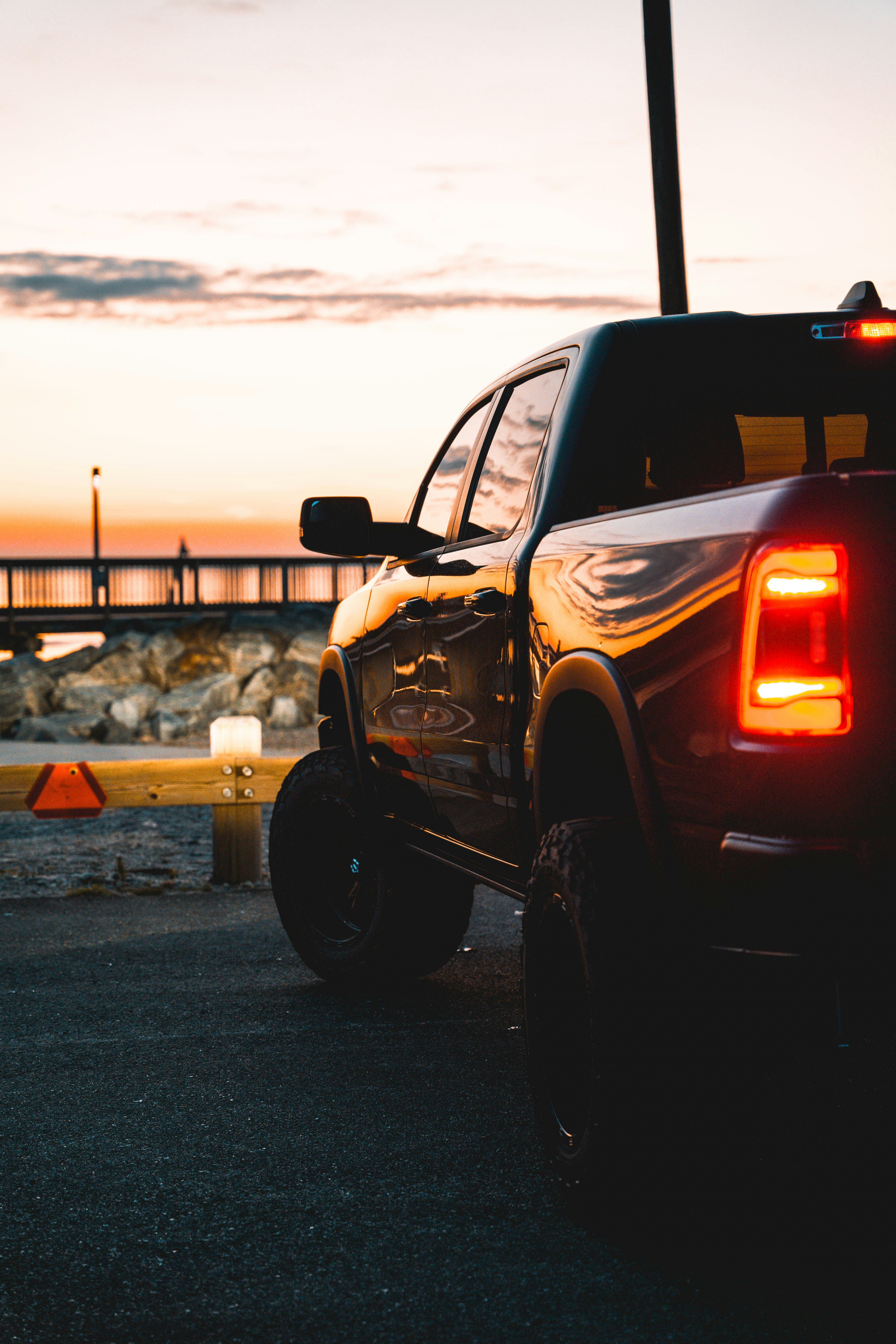 a car parked on a road