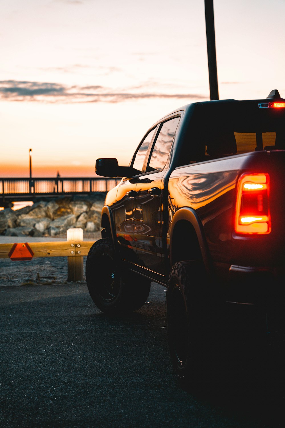 a car parked on a road