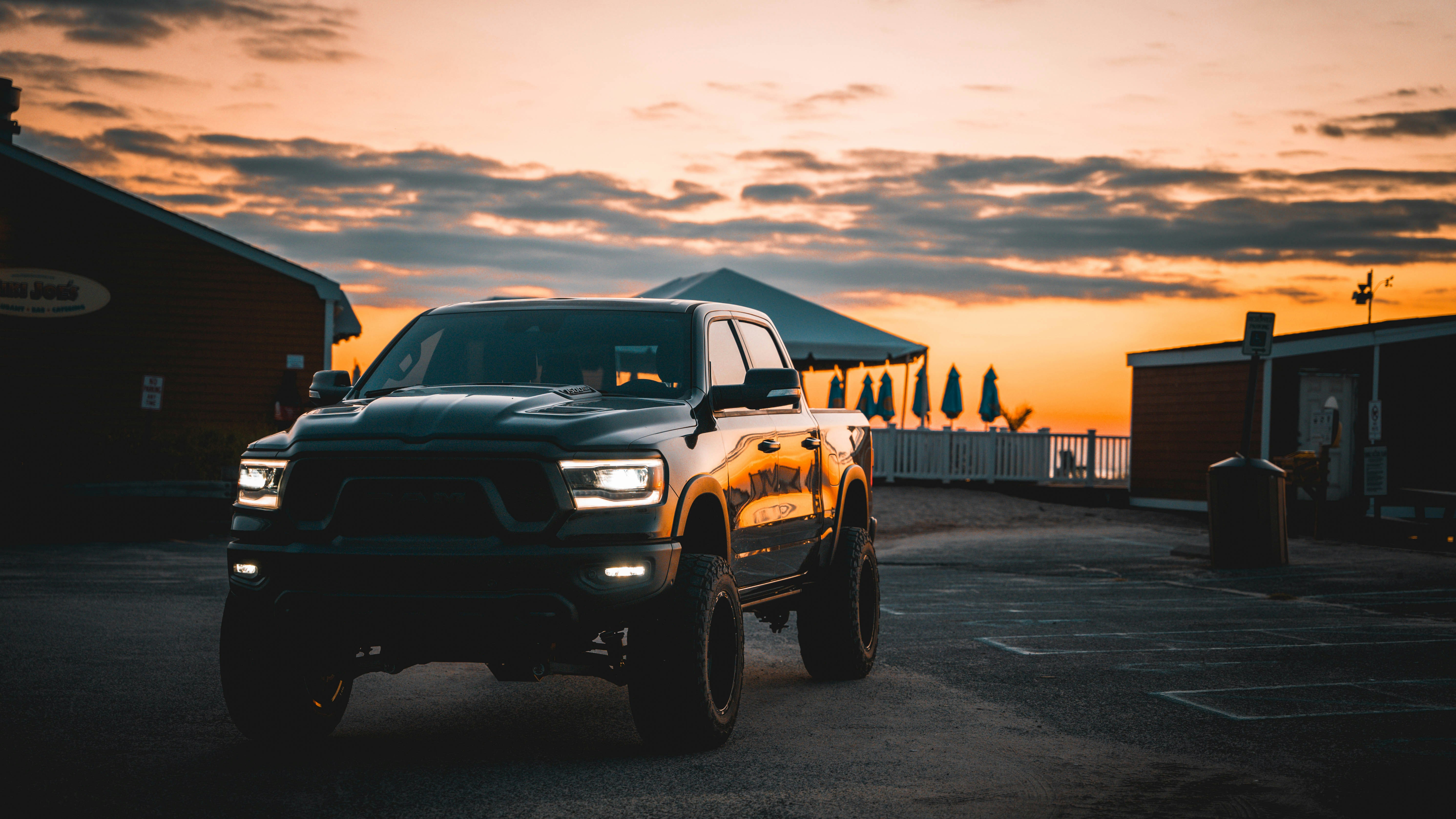 a car parked in a parking lot