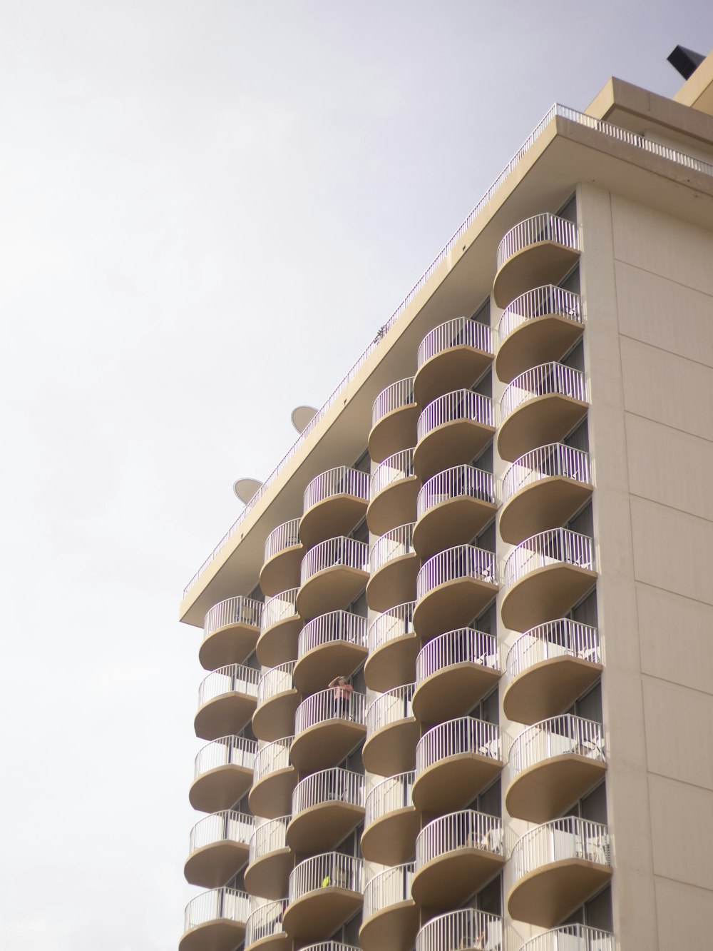 a building with many balconies