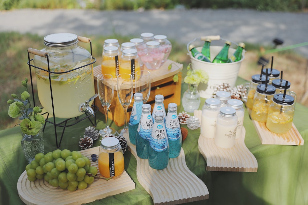 a table with various objects on it