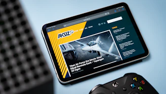 a tablet with a screen