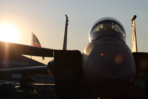 Jet aircraft refueling at dusk, highlighting jet A1 fuel logistics.