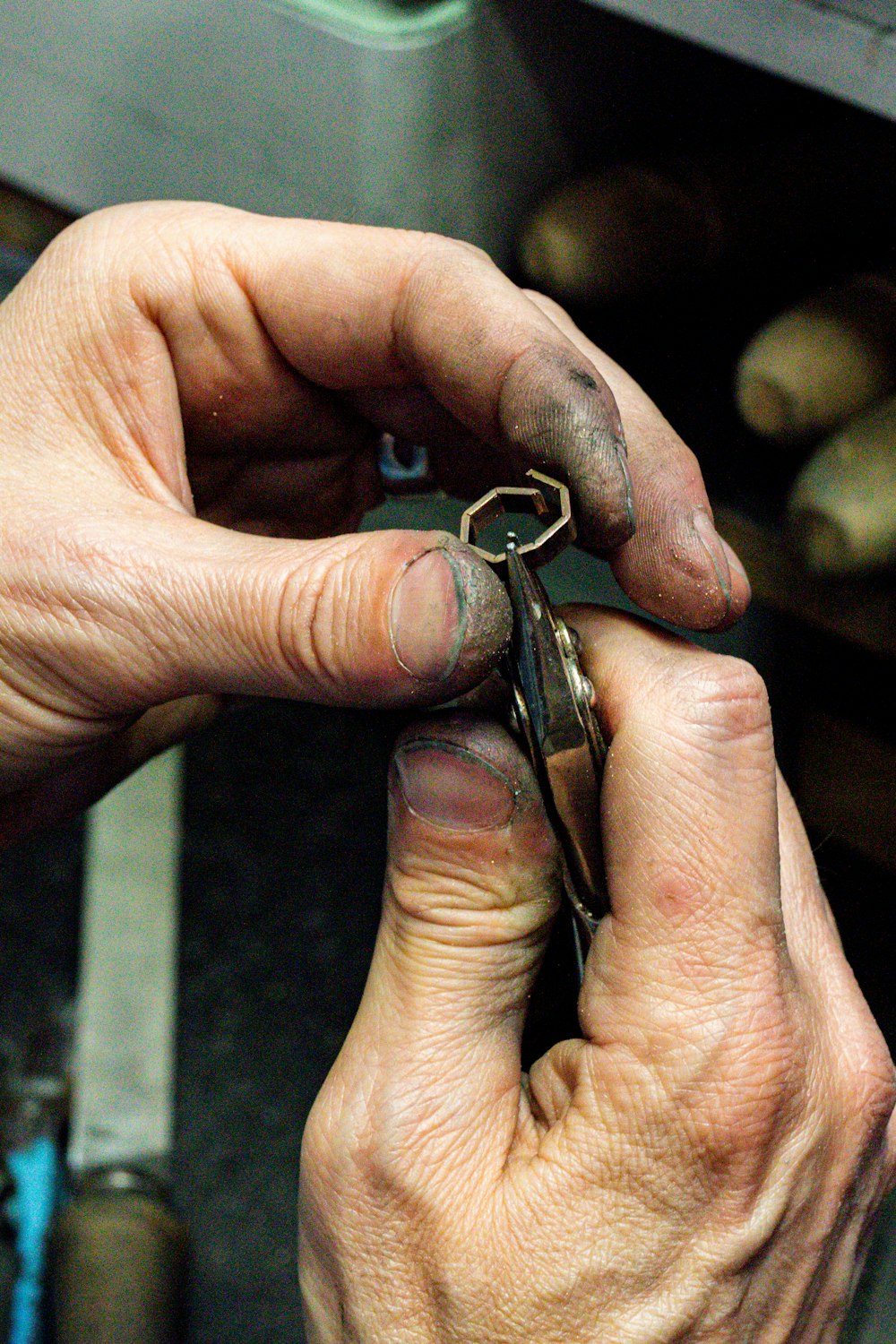 a person holding a key