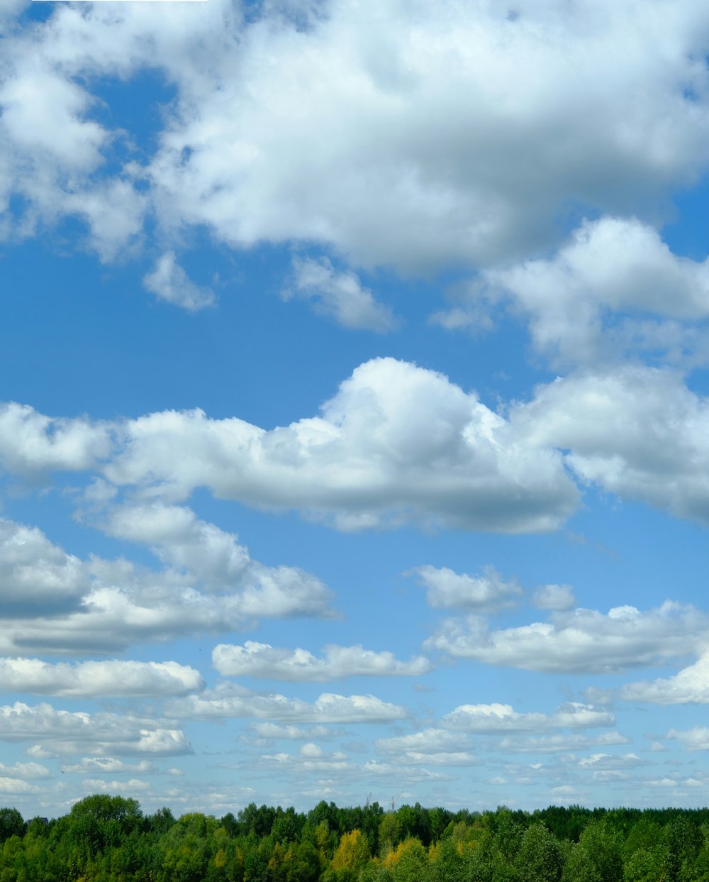 a blue sky with clouds