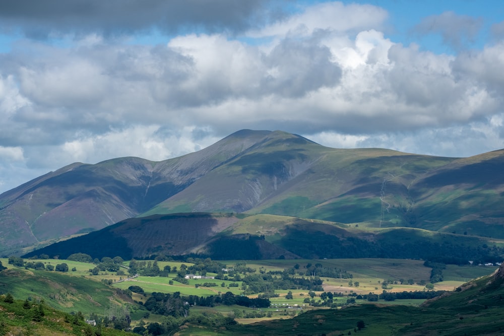 a valley between mountains