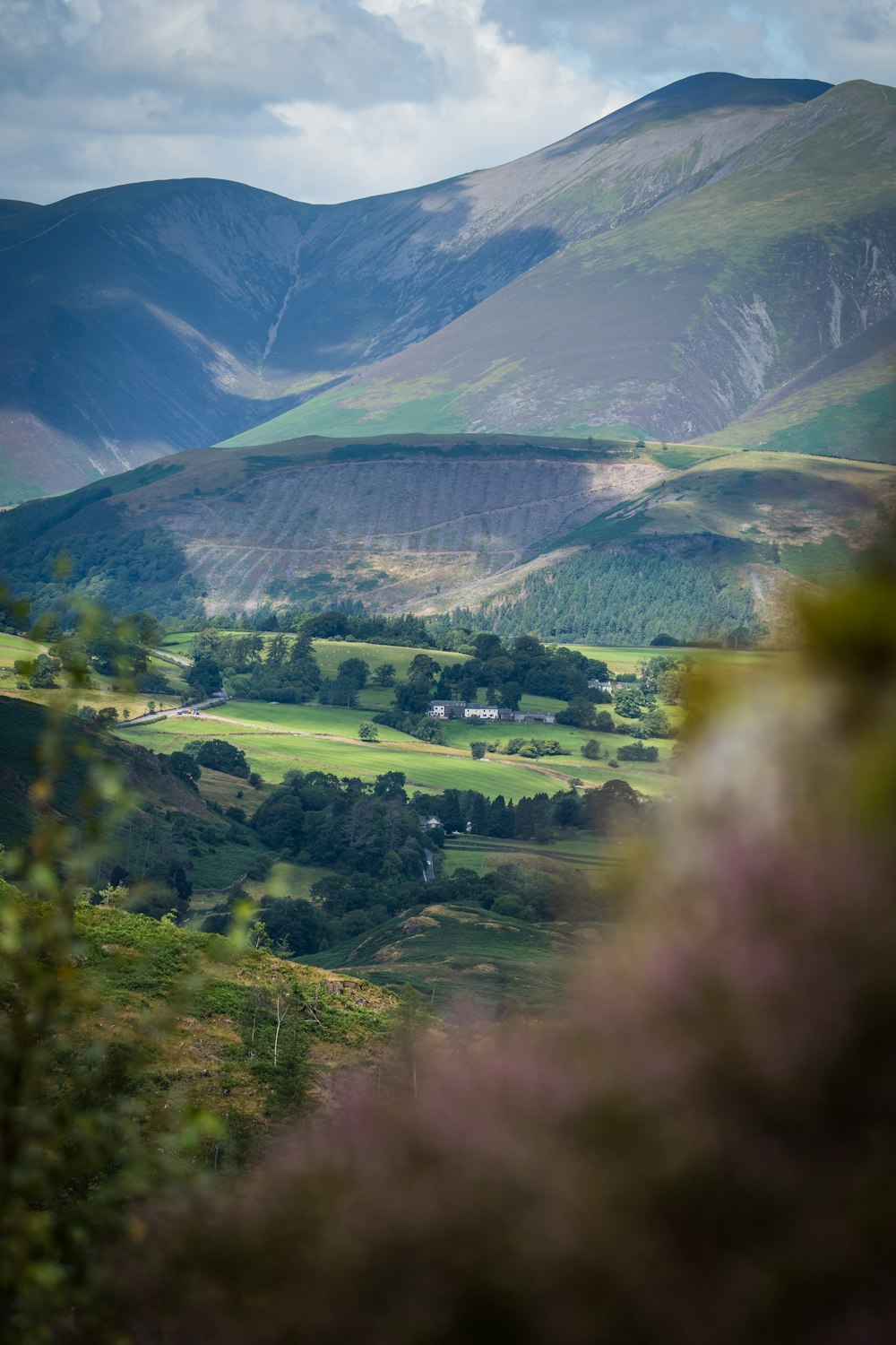 Un valle entre montañas