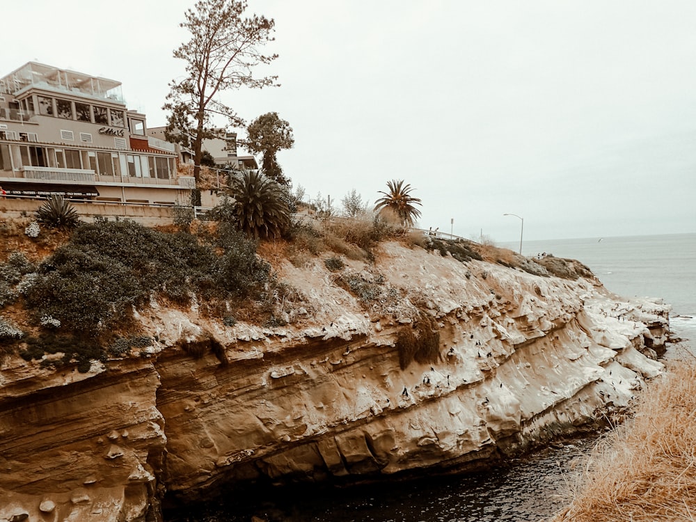 a building on a cliff
