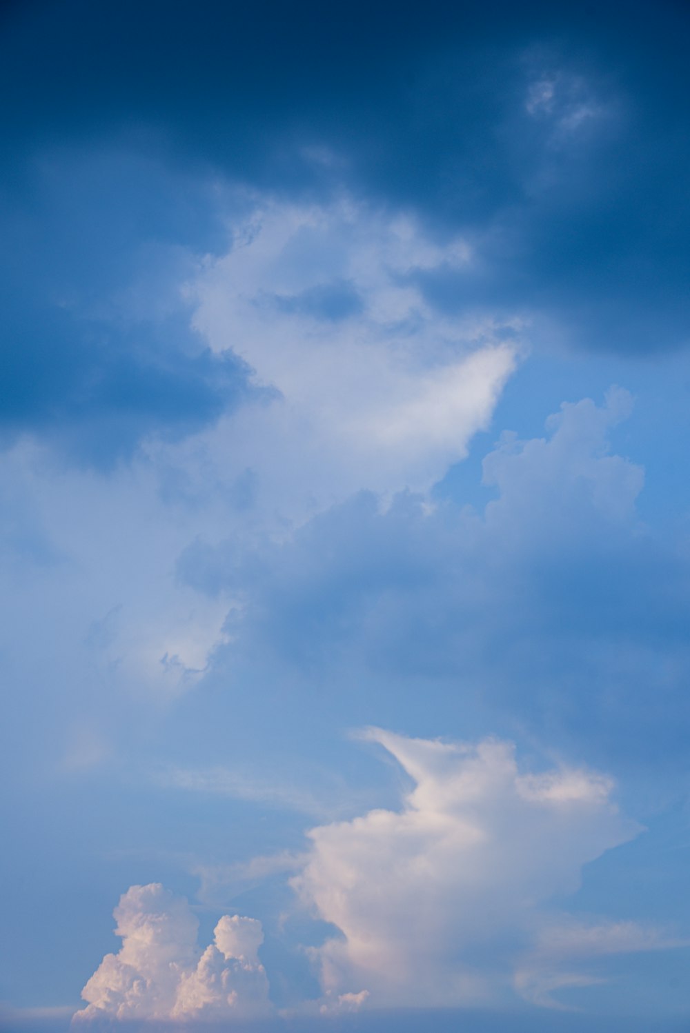 a blue sky with clouds