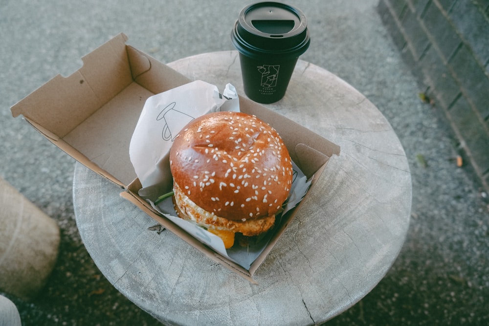 a burger in a box