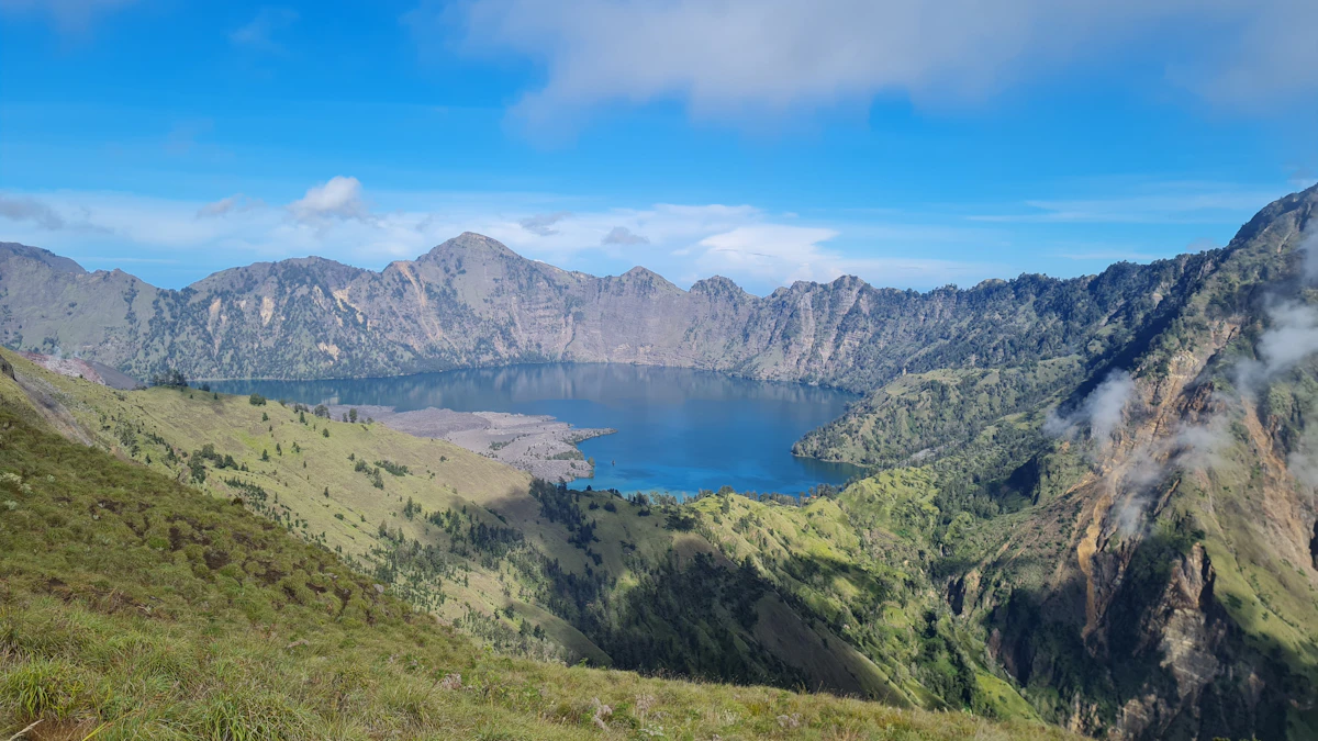 Historical spice islands and volcanic peak of Gunung Api in Banda Neira