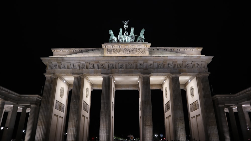 Brandenburg Gate with columns and statues