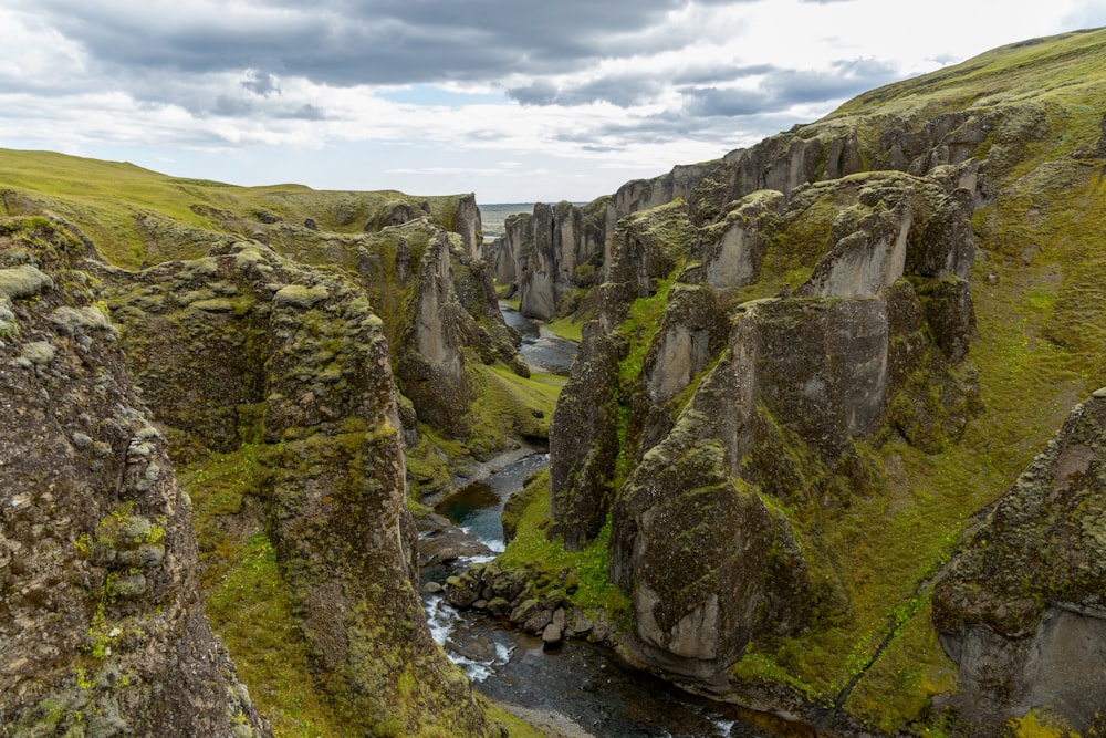 a river running through a rocky area