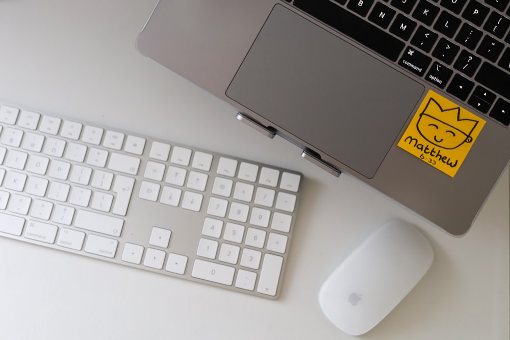 a laptop and a keyboard