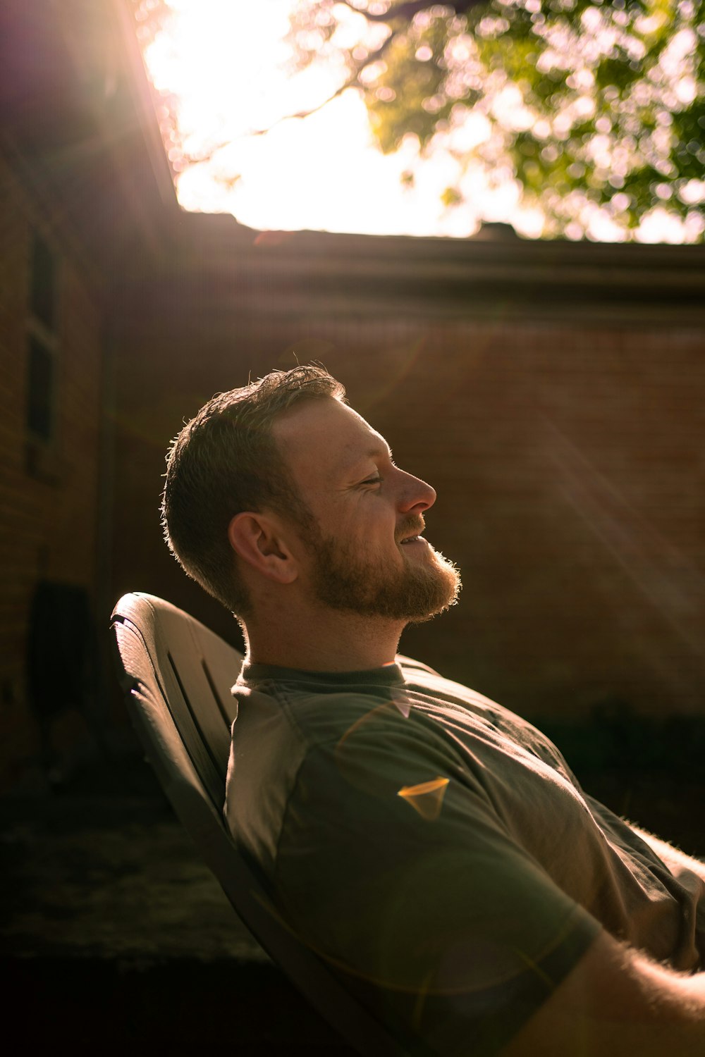 a man sitting in a chair