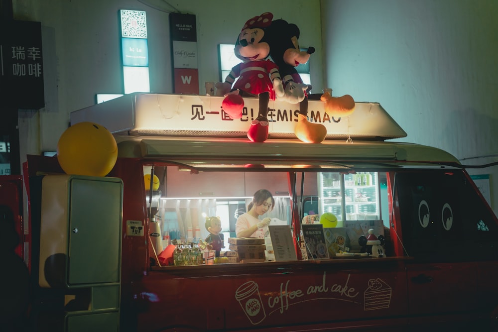 a toy on top of a counter