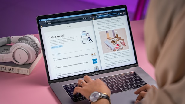 a person using a laptop