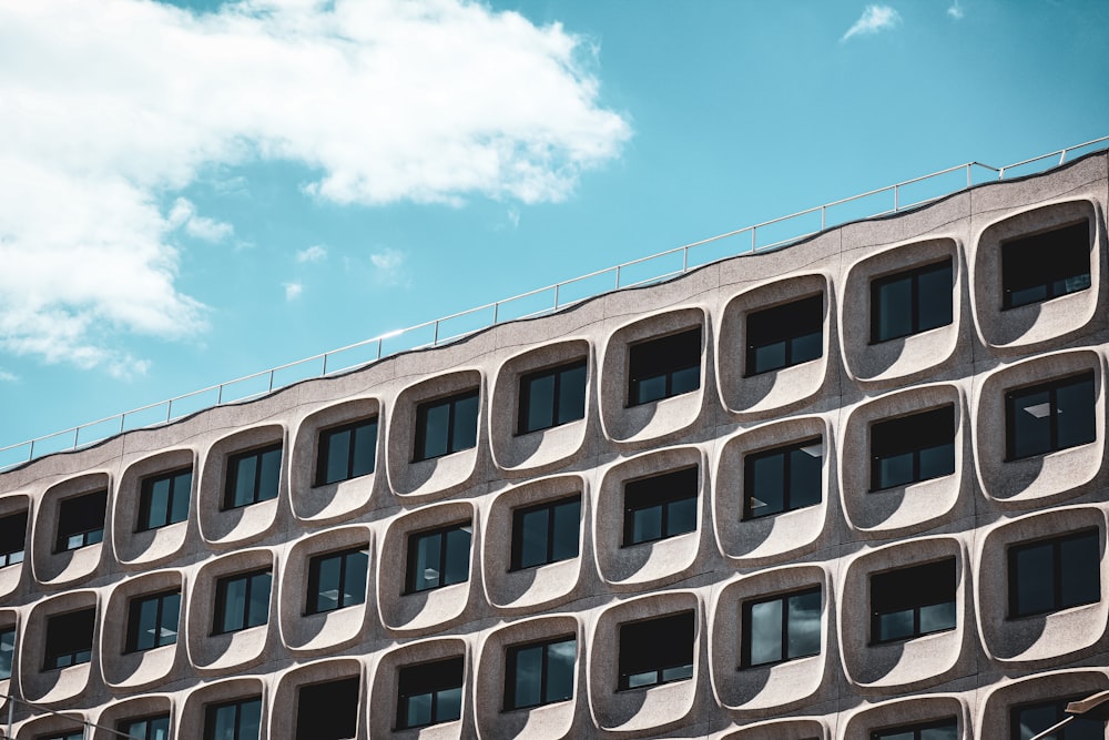 a building with many windows