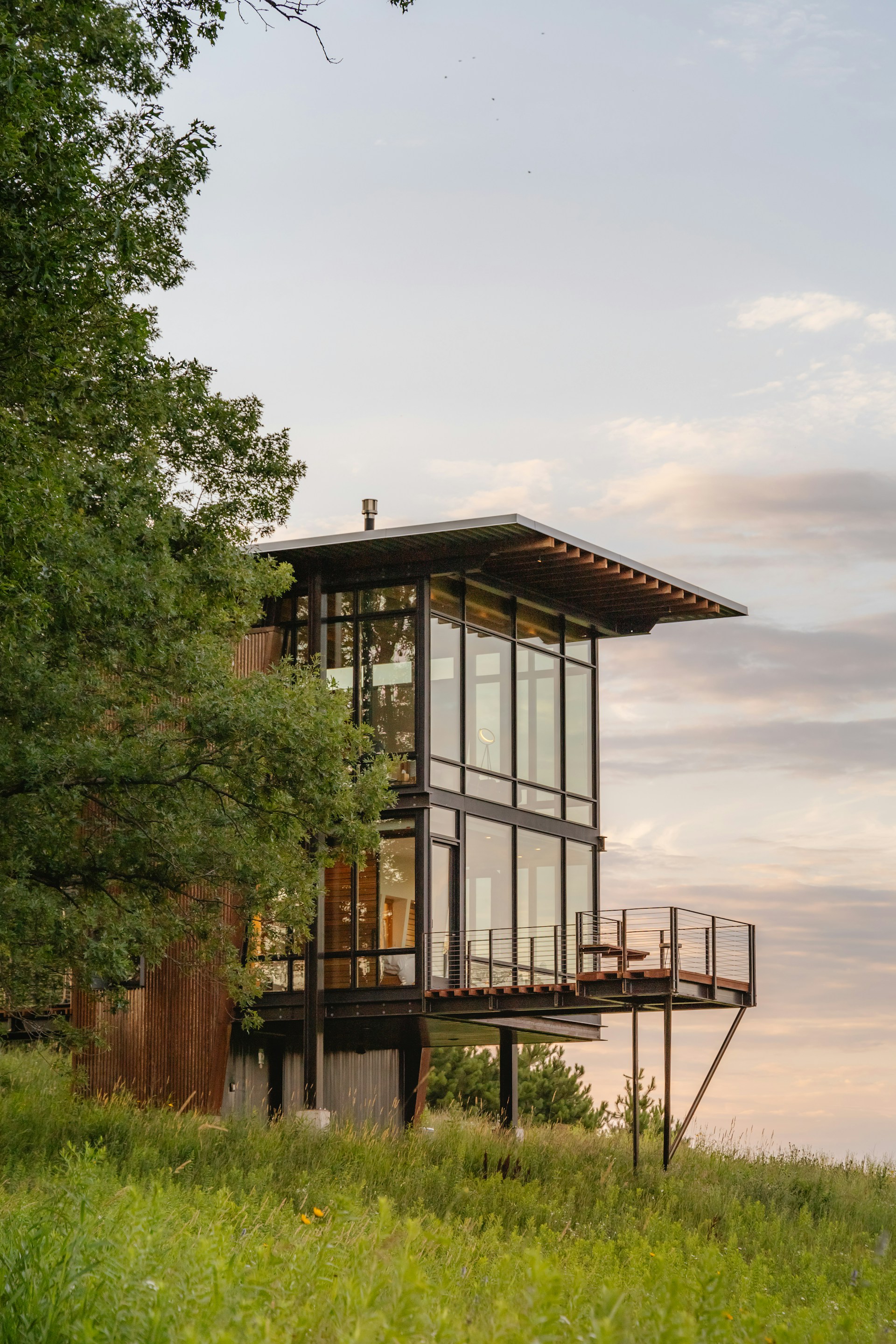 a bench in front of a building