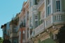 a row of multi-story buildings