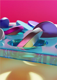 a group of plastic chairs