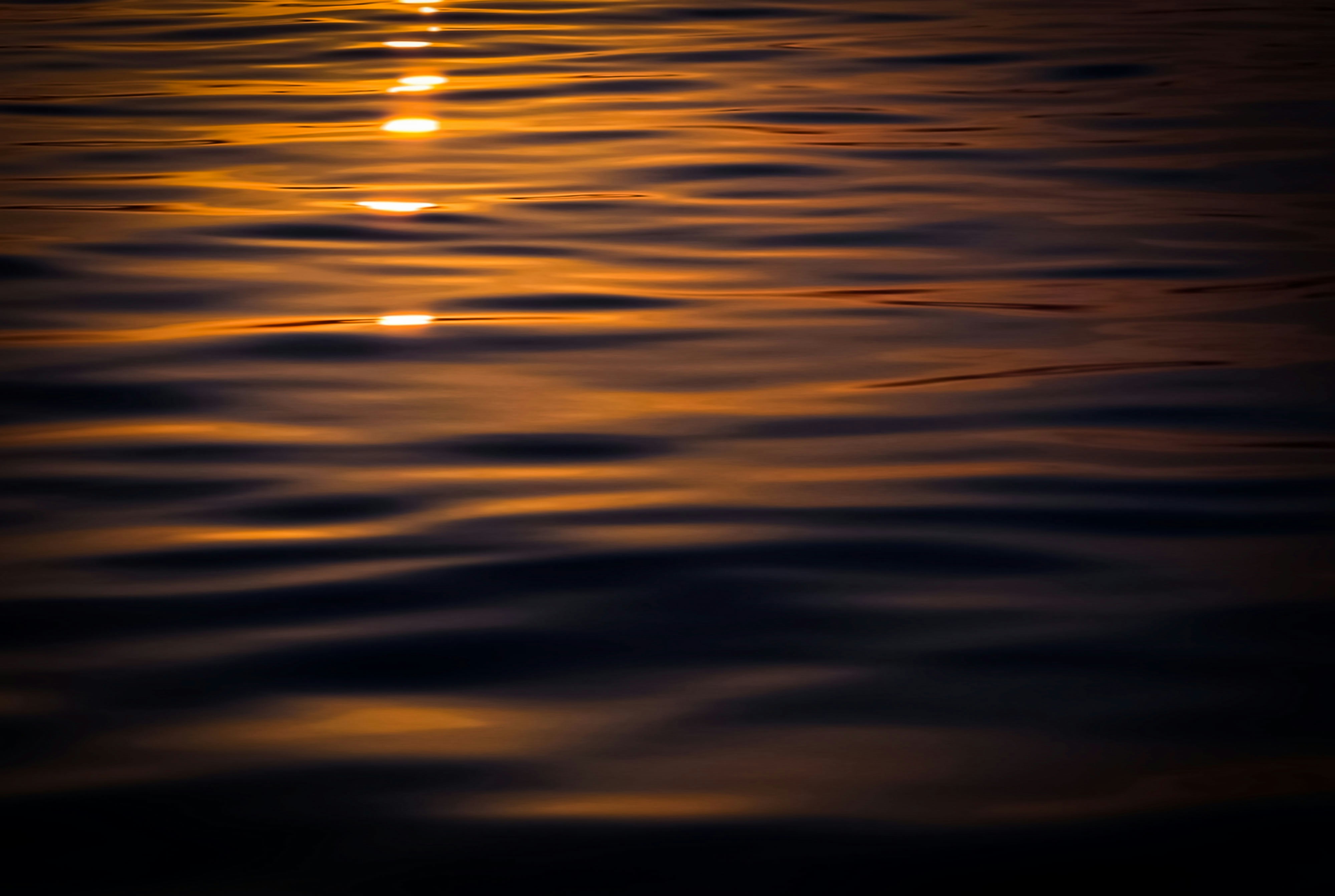 Water surface at sunset