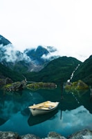 a boat on a lake