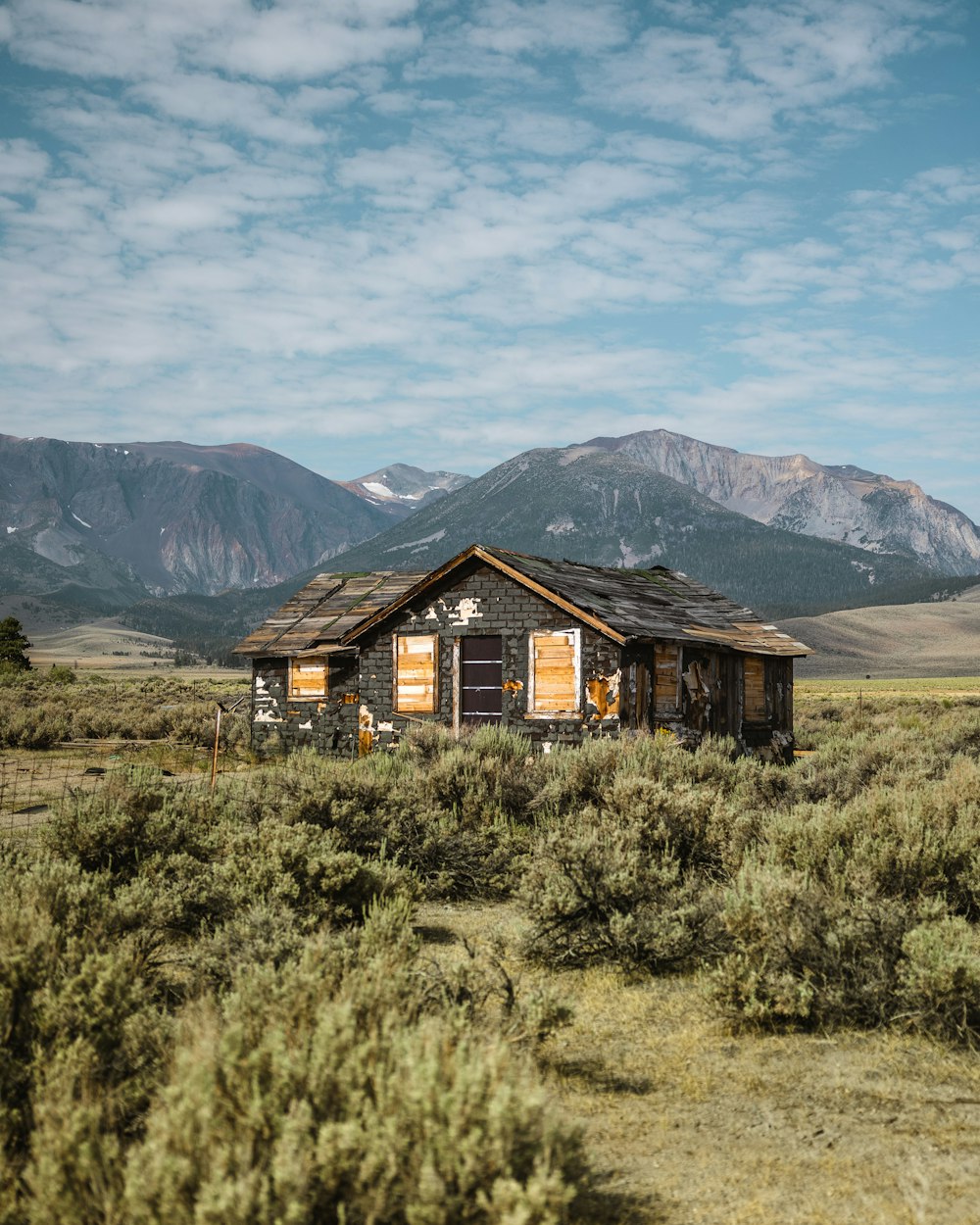 a house in the middle of a desert