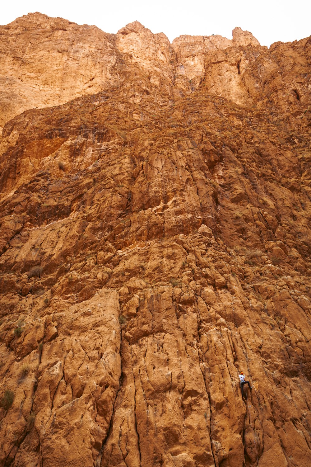 a person walking on a rocky terrain