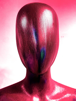 A sleek 3D rendered head model showcasing a trendy hairstyle with subtle gradient lighting.