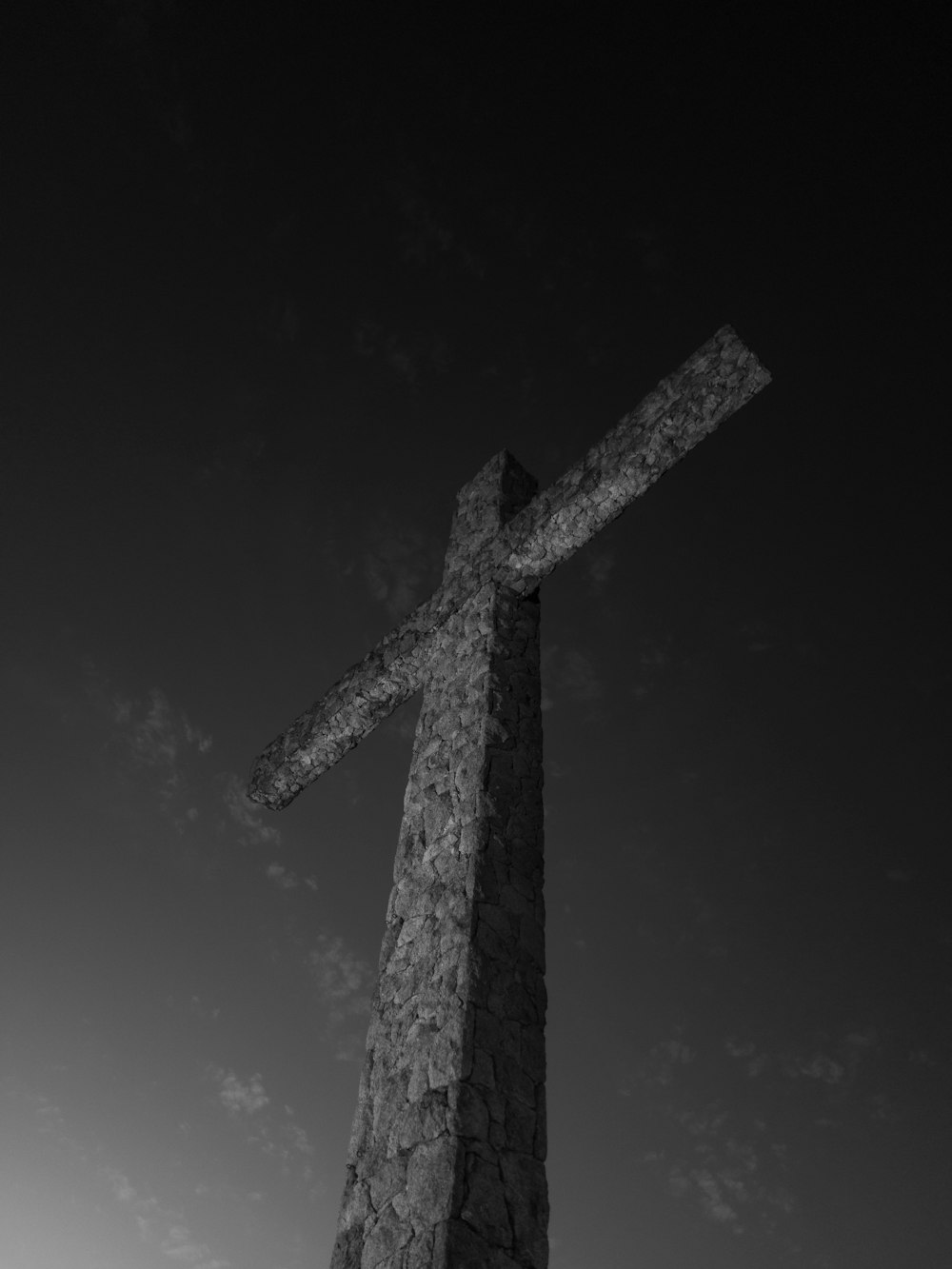 a cross on a tree