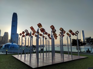 a large sculpture in a park