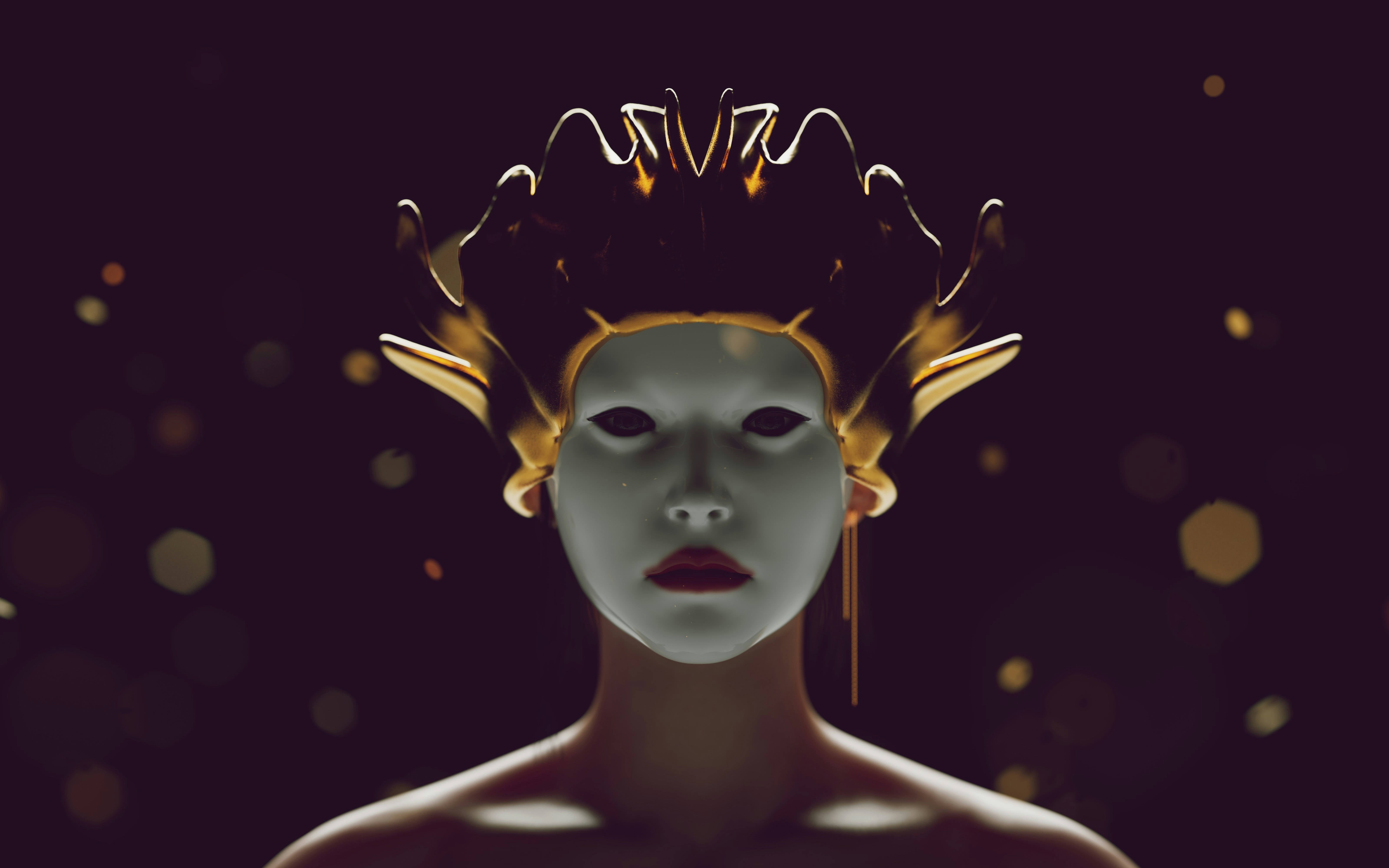 a mannequin with a crown