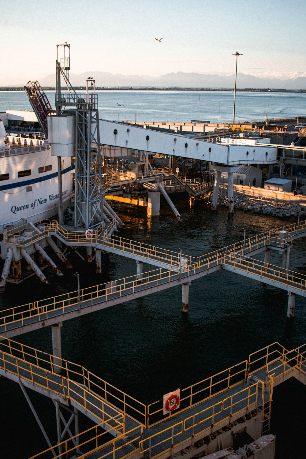 a large ship docked