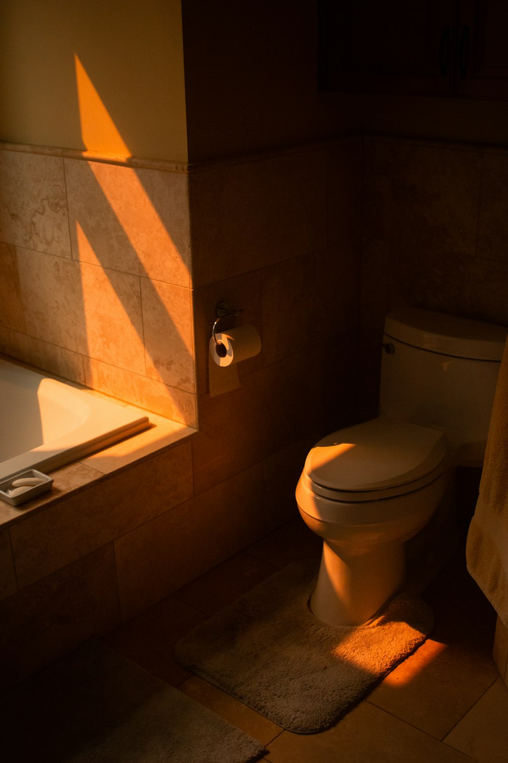 a toilet in a bathroom