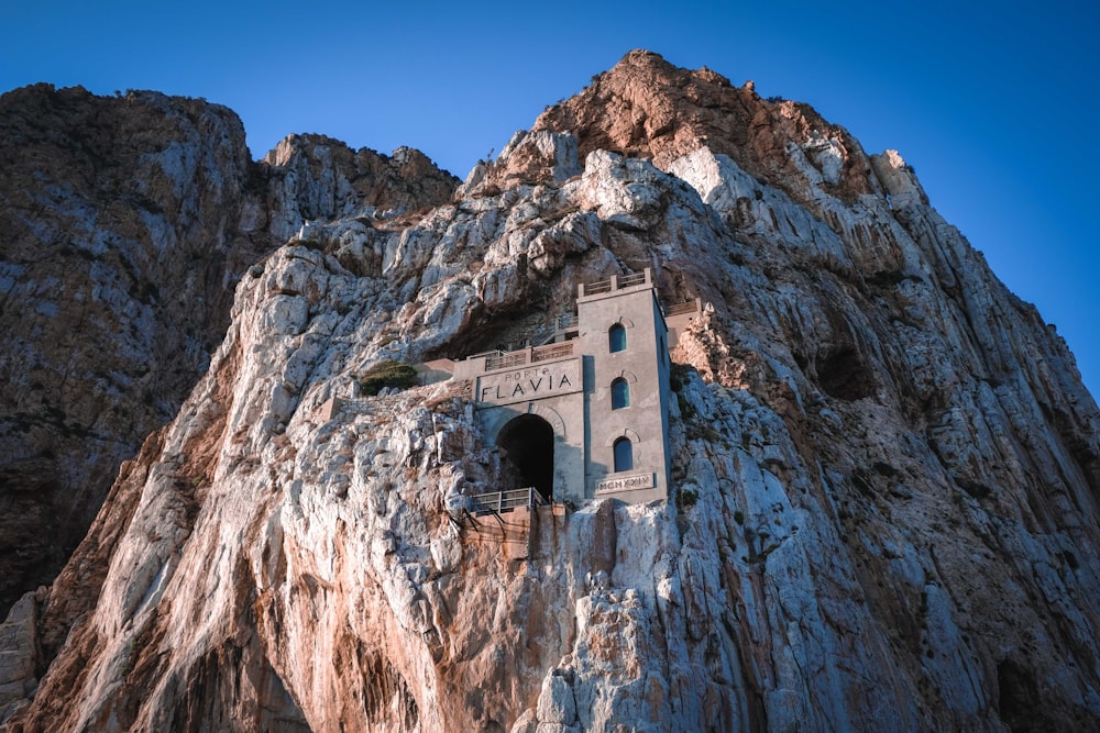 a building on a mountain