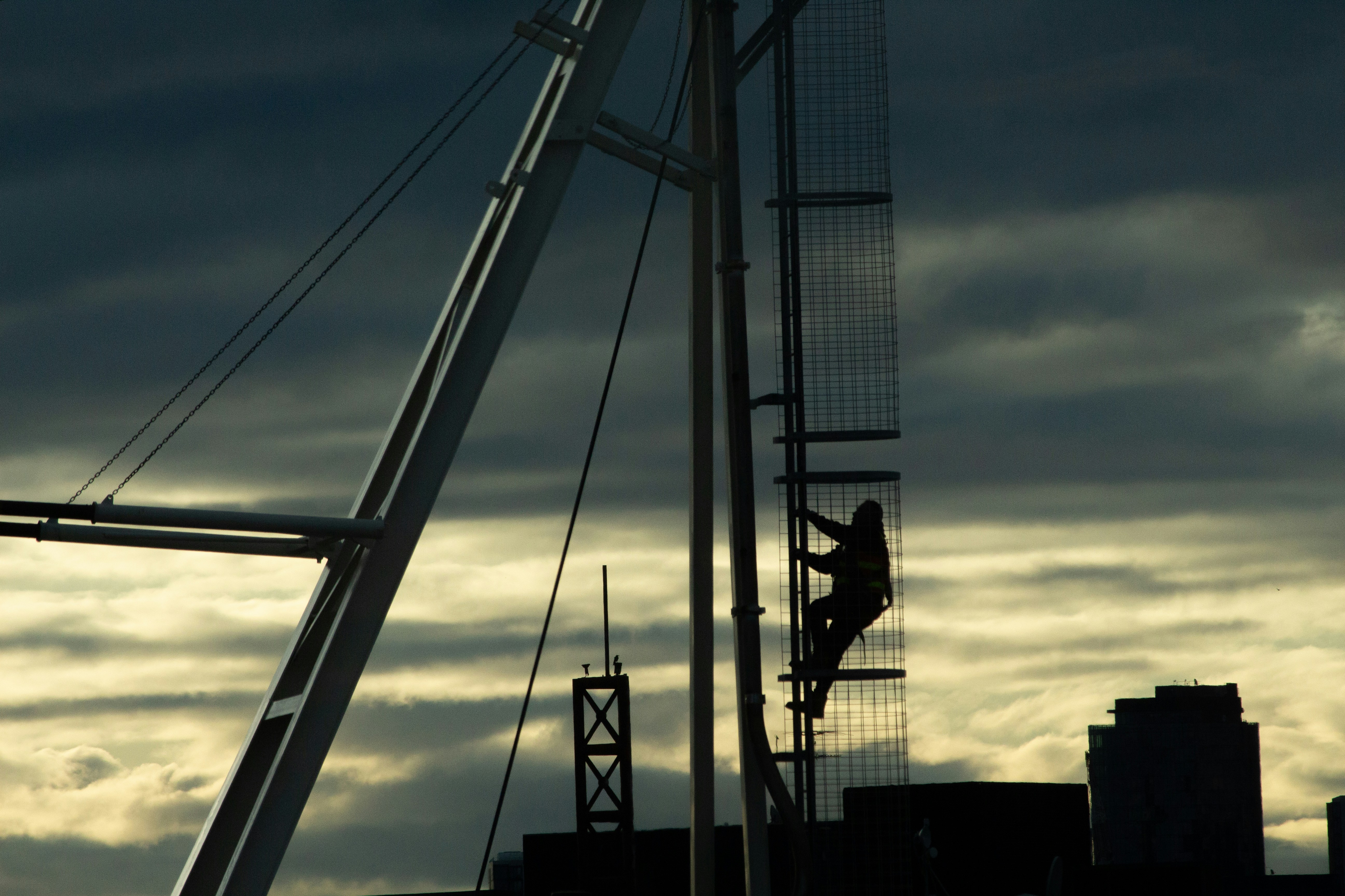 a large metal structure