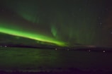 A stunning view of the Northern Lights over Iceland.