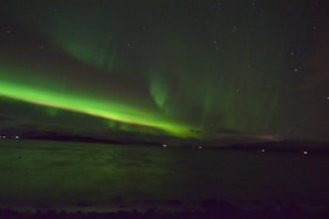 A stunning view of the Northern Lights over Iceland.